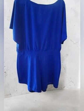 Royal Blue Short Sleeve Romper Size 2x